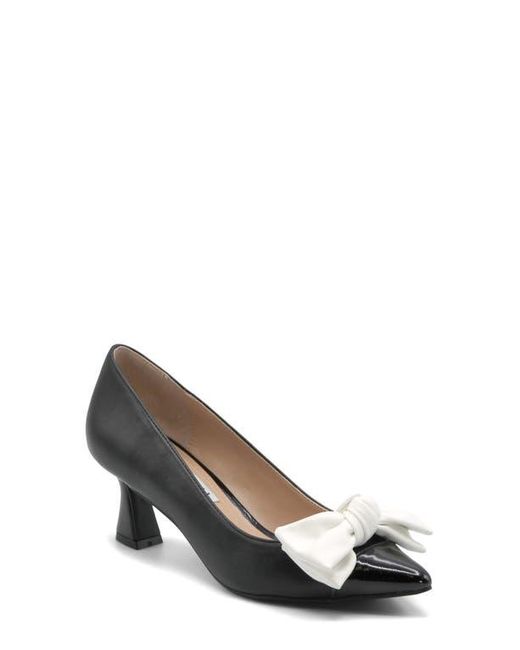 Charles David Black Adren Pointed Cap Toe Pump
