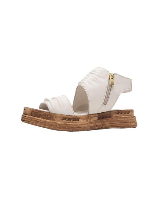 Forever & Always Shoes Multicolor Lunas Leather Side-Zip Flat Heel Sandal