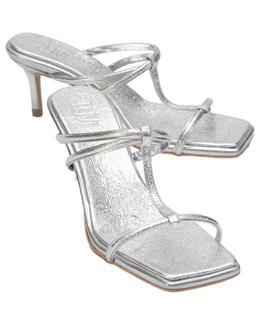 Prologue Shoes White Mocha Strap Heel Sandal