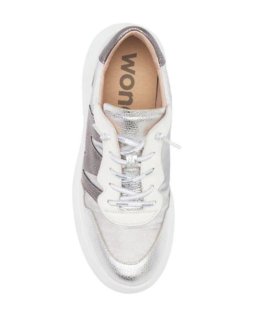 Wonders White Zenit Platform Wedge Sneaker