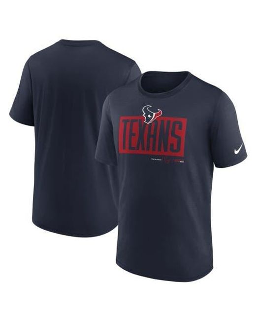 Nike Blue Houston Texans Exceed Performance T-Shirt for men