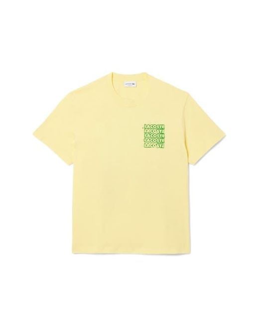 Lacoste Green Stencil Classic Fit Graphic T-Shirt for men