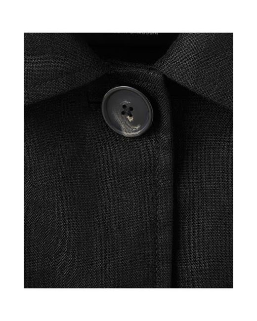 Mango Black Belted Linen Jacket