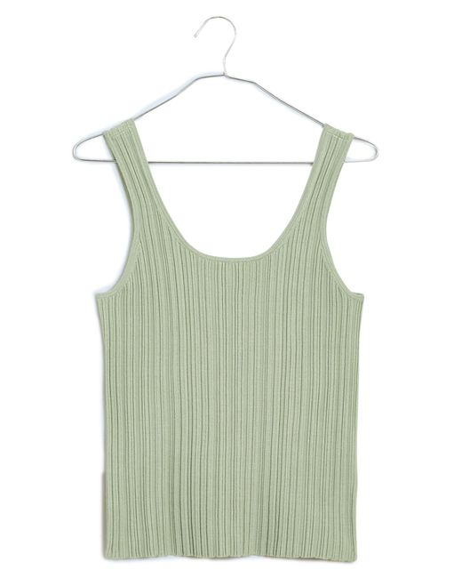 Madewell Green The Signature Knit Scoop Neck Sweater Tank
