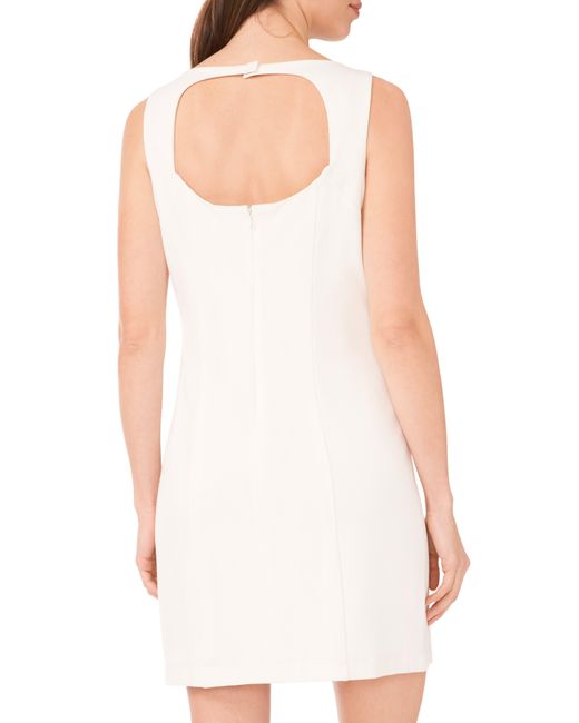 Halogen® White Halogen(r) Cutout Sleeveless Shift Dress