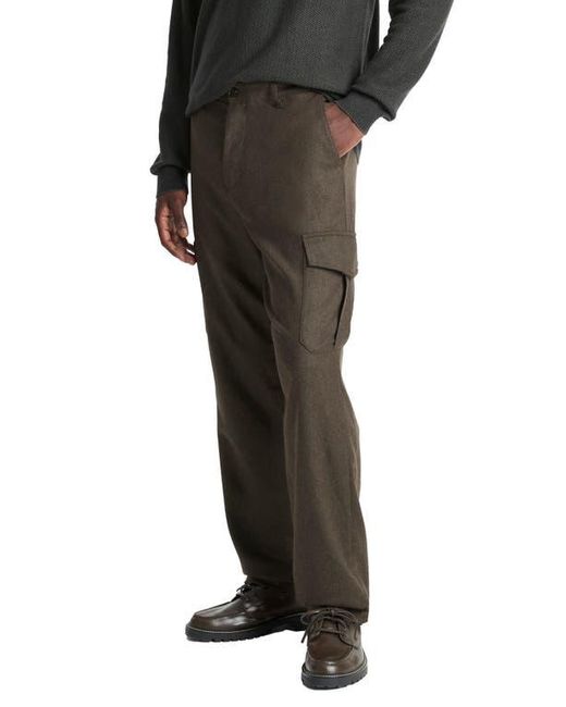 Vince Black Louie Wool Blend Flannel Cargo Pants for men
