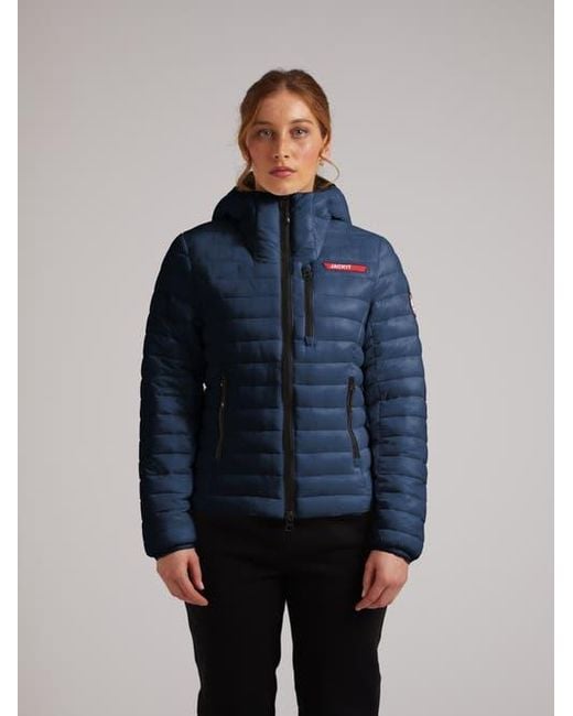 Jacket Blue Satell1Te Padded Hooded Jacket