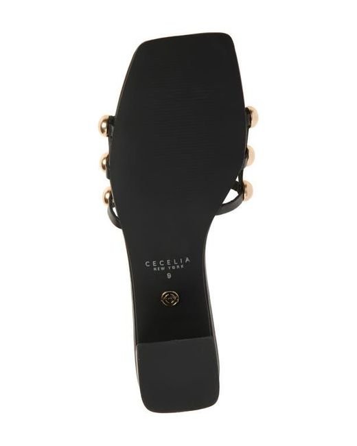 Cecelia New York Black Beth Slide Sandal