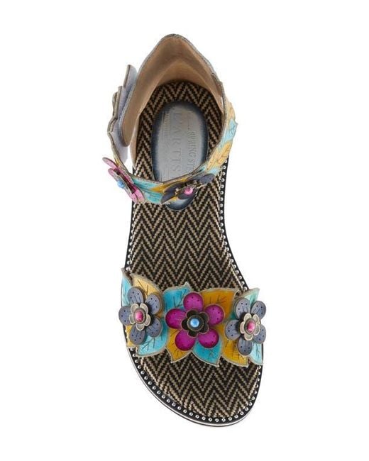 Spring Step Blue Cruzer Ankle Strap Sandal