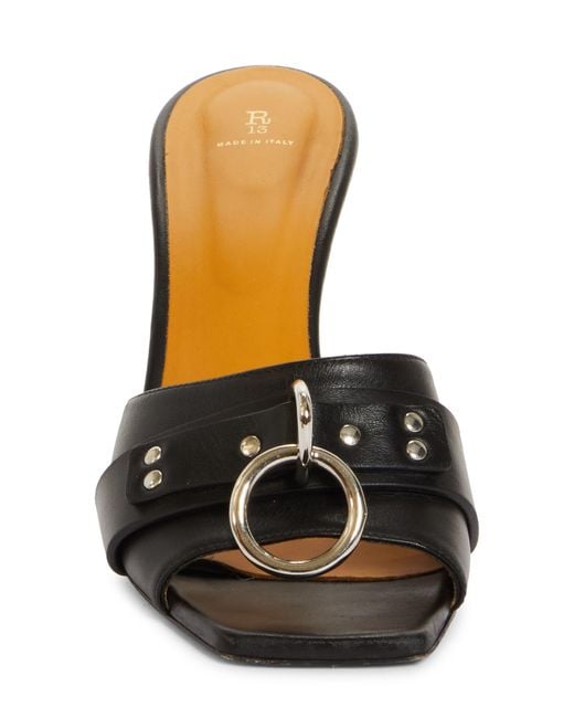R13 Black Harness Stiletto Sandal