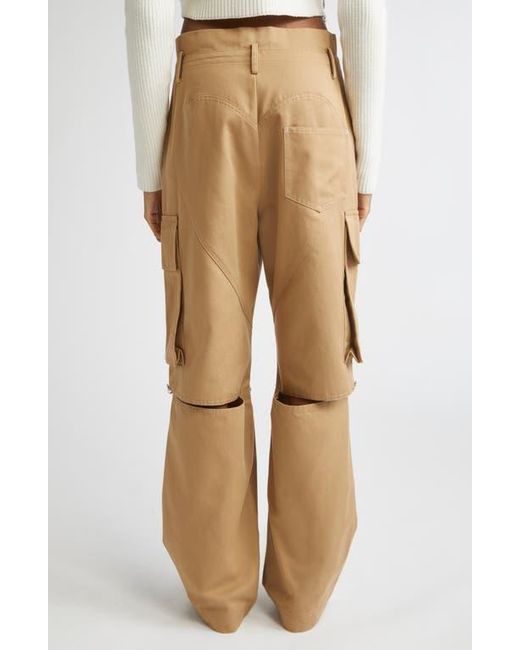 Area Natural Crystal Trim Slit Cargo Pants