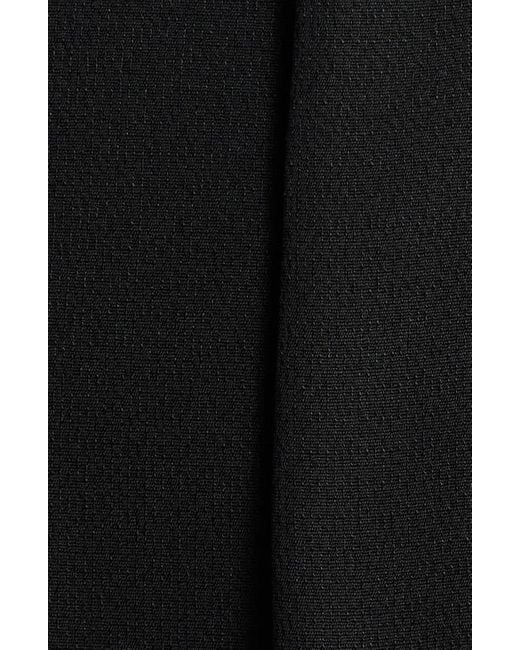 Chelsea28 Black Pintuck Handkerchief Hem Dress