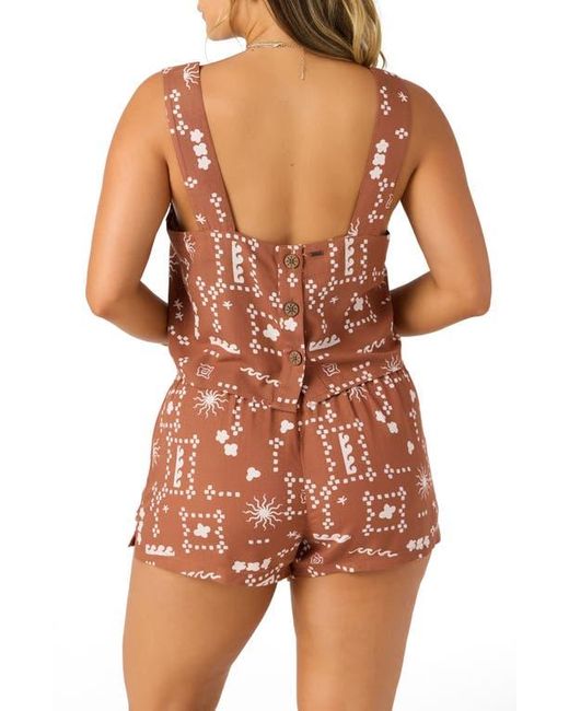 O'neill Sportswear Orange Keely Crop Shell