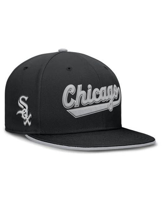 Nike Black Chicago Sox True Performance Fitted Hat for men