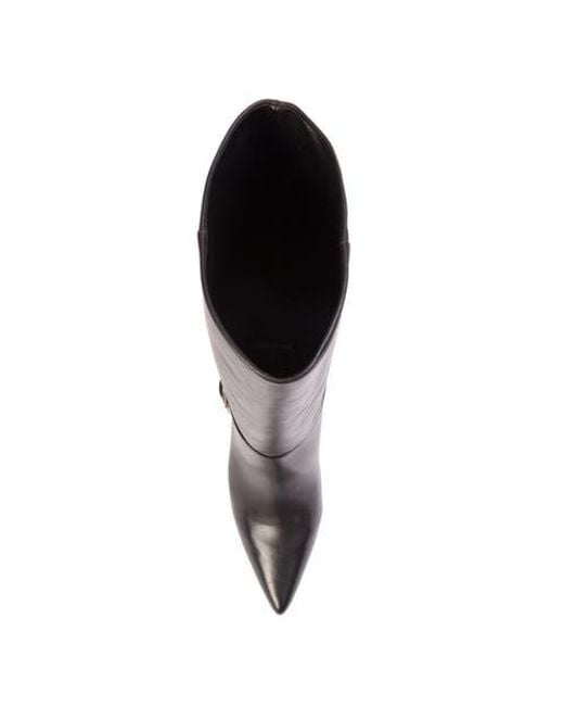 Black Suede Studio Black Elo 80 Leather Boot