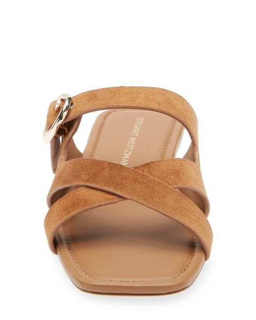 Stuart Weitzman Brown Villa Slide Sandal