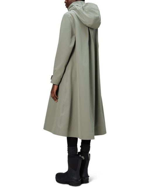 Rains Green Suva Vision Softshell A-Line Jacket
