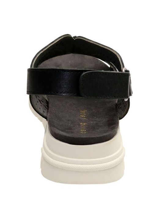 David Tate Black Moda Slingback Platform Wedge Sandal
