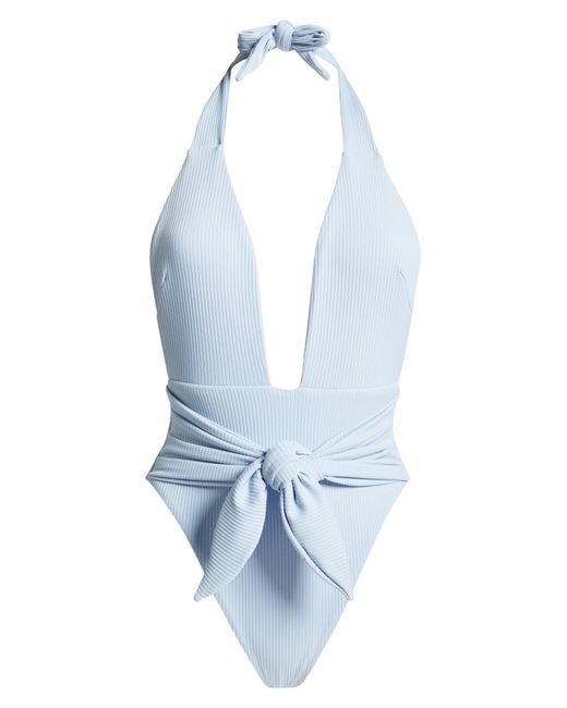 Montce Blue Tropez Rib Tie Waist One-piece Swimsuit