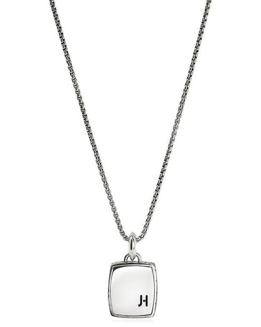 John Hardy Blue Carved Chain Color Tag Pendant Necklace for men