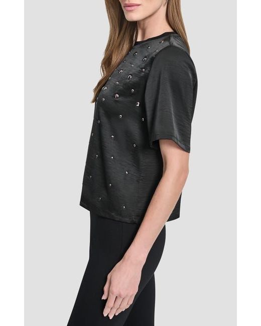 DKNY Black Studded Boxy Top