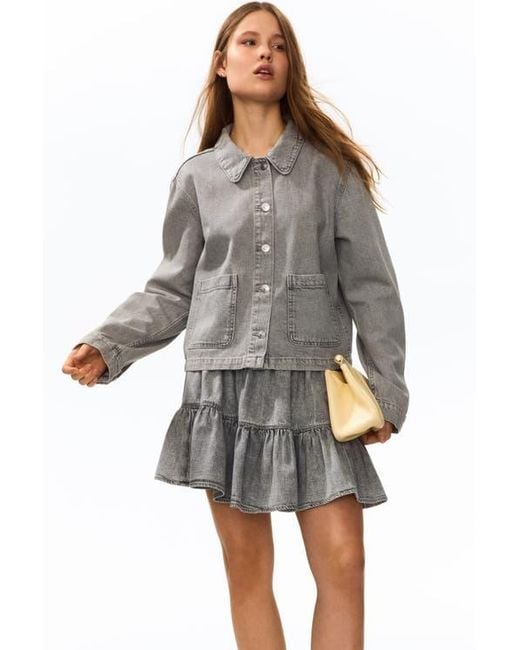 H&M Gray Denim Jacket