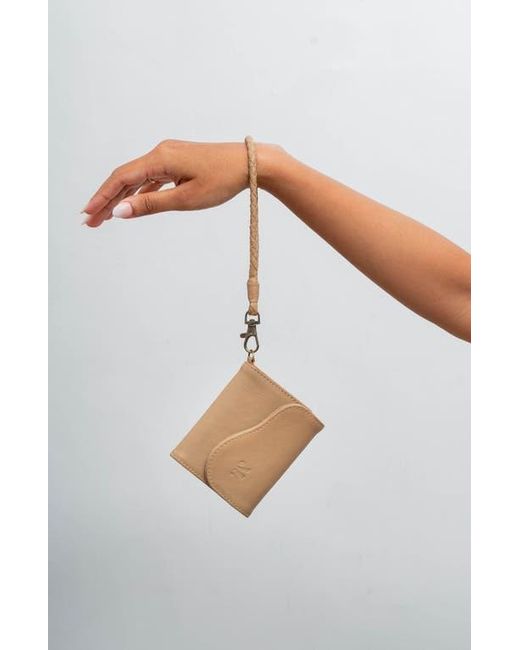 Mandrn Blue Leather Trifold Wallet