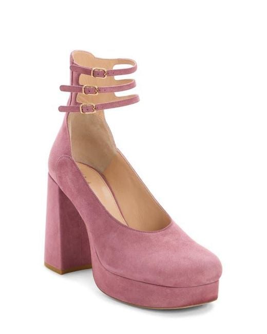 Chloé Pink Ankle Strap Platform Pump