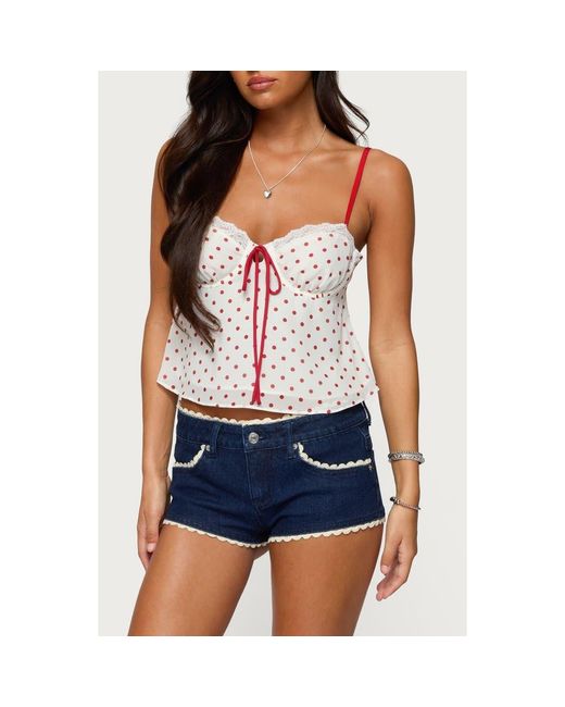 Edikted Blue Contrast Dot Camisole
