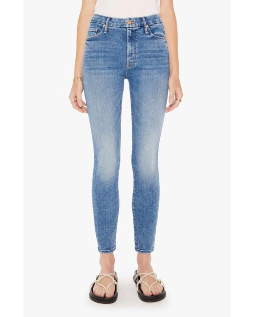 Mother Blue Looker High Waist Ankle Skinny Jeans