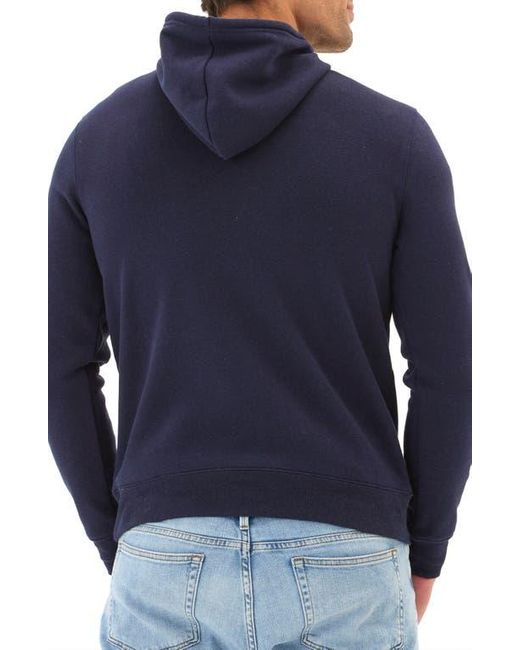 Threads For Thought Blue Fleece Pullover Hoodie for men