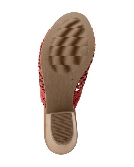 BUENO Red Lillian Block Heel Sandal