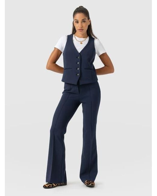 Saint + Sofia Blue Freya Flared Pant