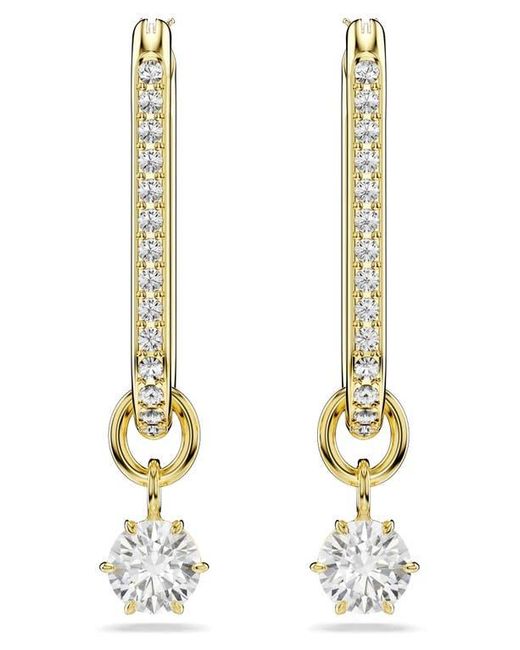 Swarovski Metallic Constella Crystal Hoop Earrings