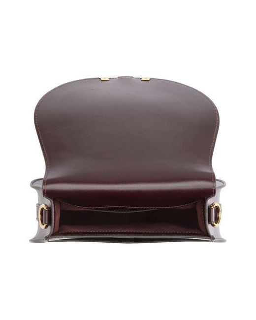 Chloé Brown Medium Marcie Shiny Leather Crossbody Bag