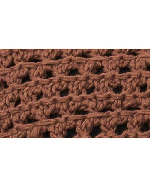 Halogen® Blue Open Stitch Button Front Cardigan