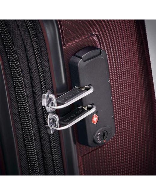 Samsonite Purple Winfield 3 Dlx Checked-Large Spinner