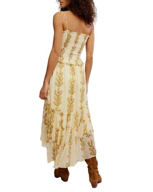Free People Metallic Alejandra Smocked Bodice Tiered Sundress