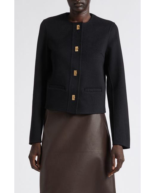 Ferragamo Black Wool & Cashmere Jacket