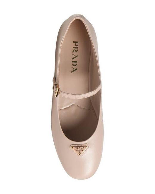 Prada Ballerina Mary Jane in Pink | Lyst