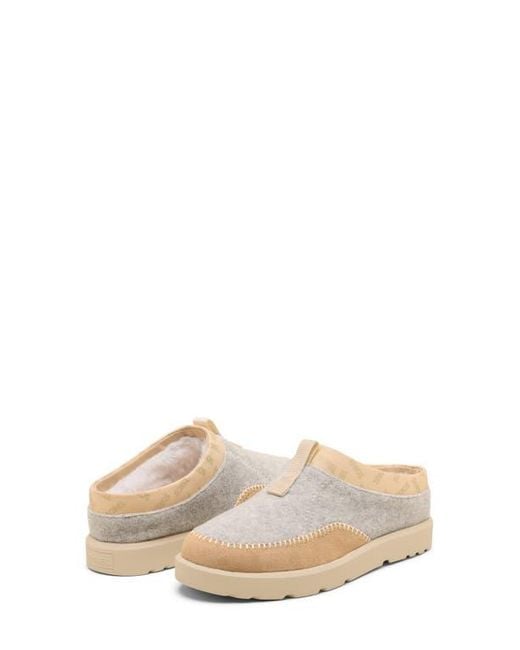 Sorel White Byways Faux Fur Lined Mule Slipper