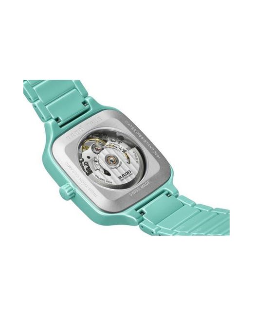 Rado Green True Square Diamond Automatic Open Heart Bracelet Watch, 38Mm