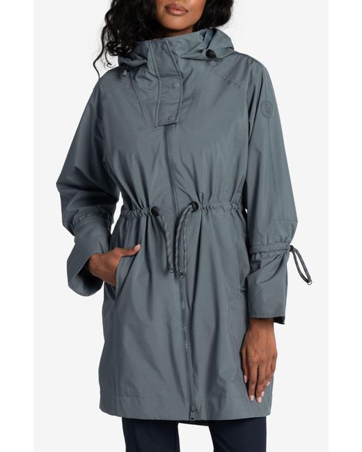 Lolë Gray Piper Waterproof Oversize Rain Jacket