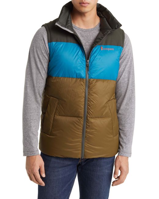 COTOPAXI Blue Solazo Water Repellent 650 Fill Power Down Puffer Vest for men