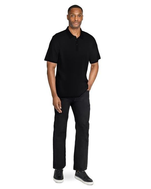 W.r.k. Black Solid Reworked Slim Fit Polo for men