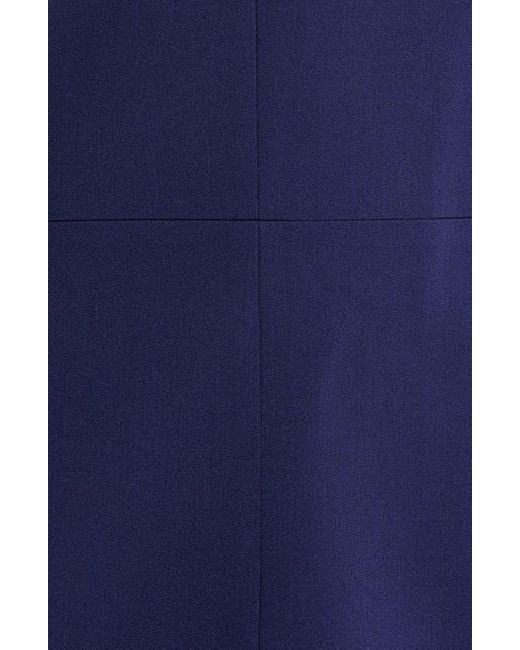 Kasper Blue Stretch Crepe Two-Button Blazer