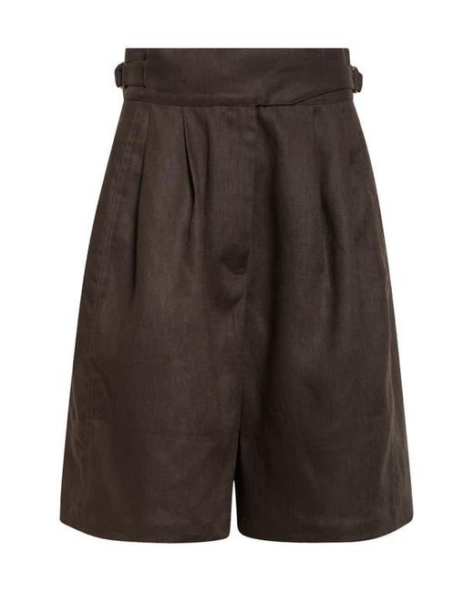 Bode Brown Smith Linen Bermuda Shorts