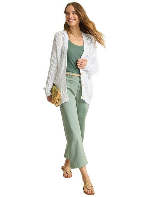 Tommy Bahama White Basalt Bay Cable Cardigan