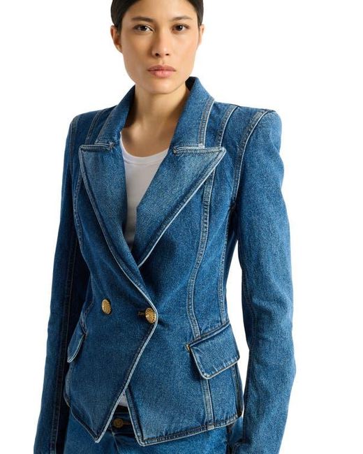 Balmain Blue Denim 2-Button Jacket