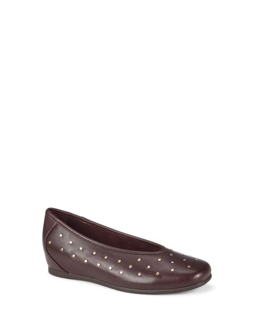 BareTraps Brown Ryalie Studded Flat